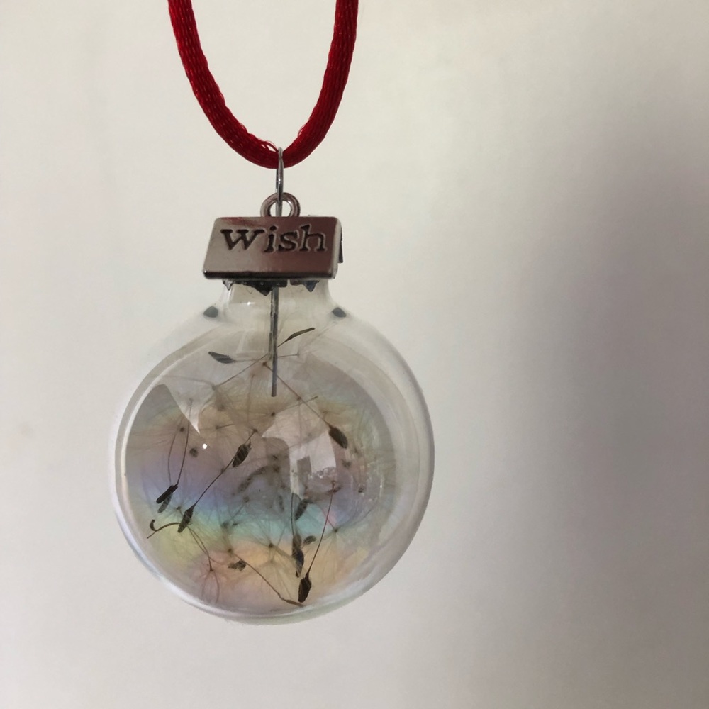 Christmas Wishes (Make a Wish) Iridescent Glass Ornament